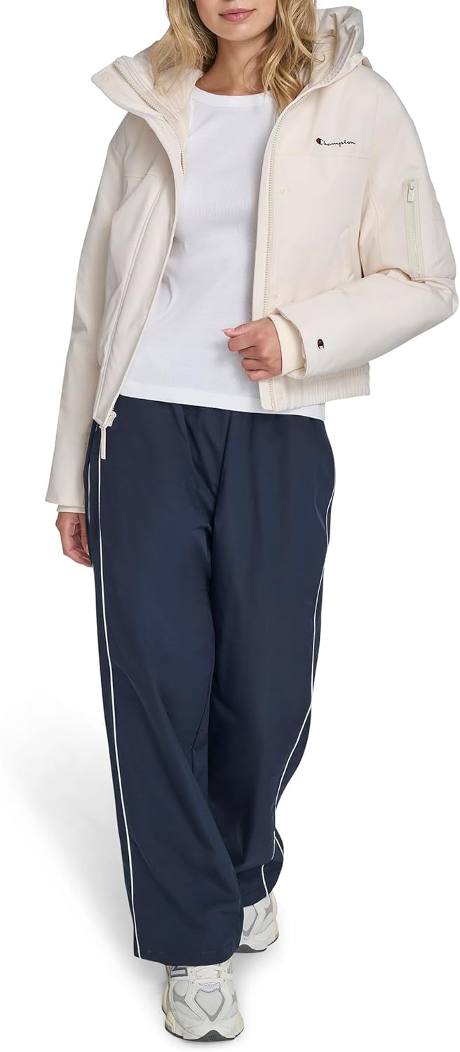 image:imageChampion Womens Cropped Hooded Ski BomberWhite