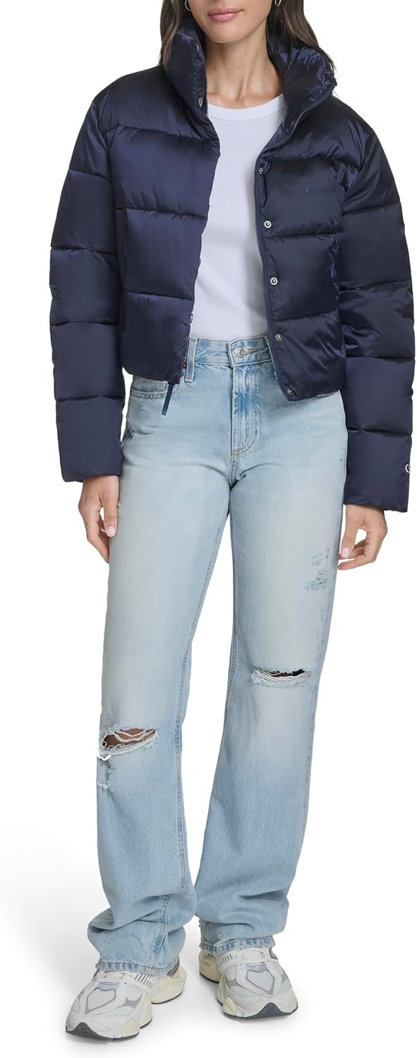 image:imageChampion Womens Cropped Puffer JacketNavy