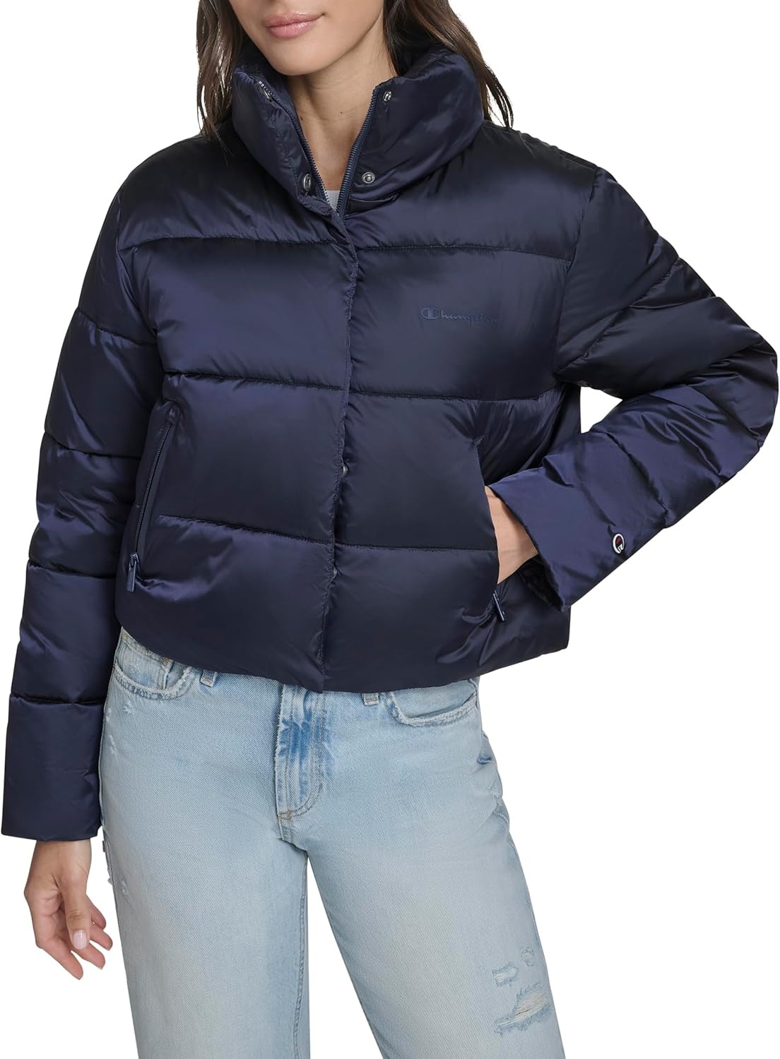 image:imageChampion Womens Cropped Puffer JacketNavy