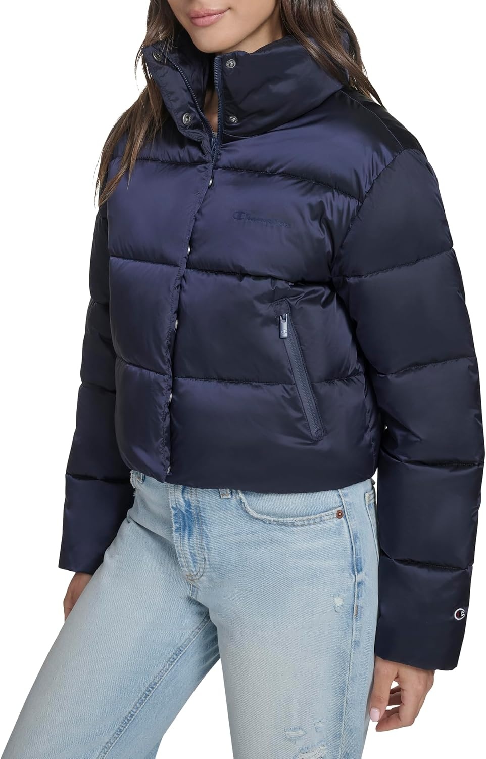 image:imageChampion Womens Cropped Puffer JacketNavy