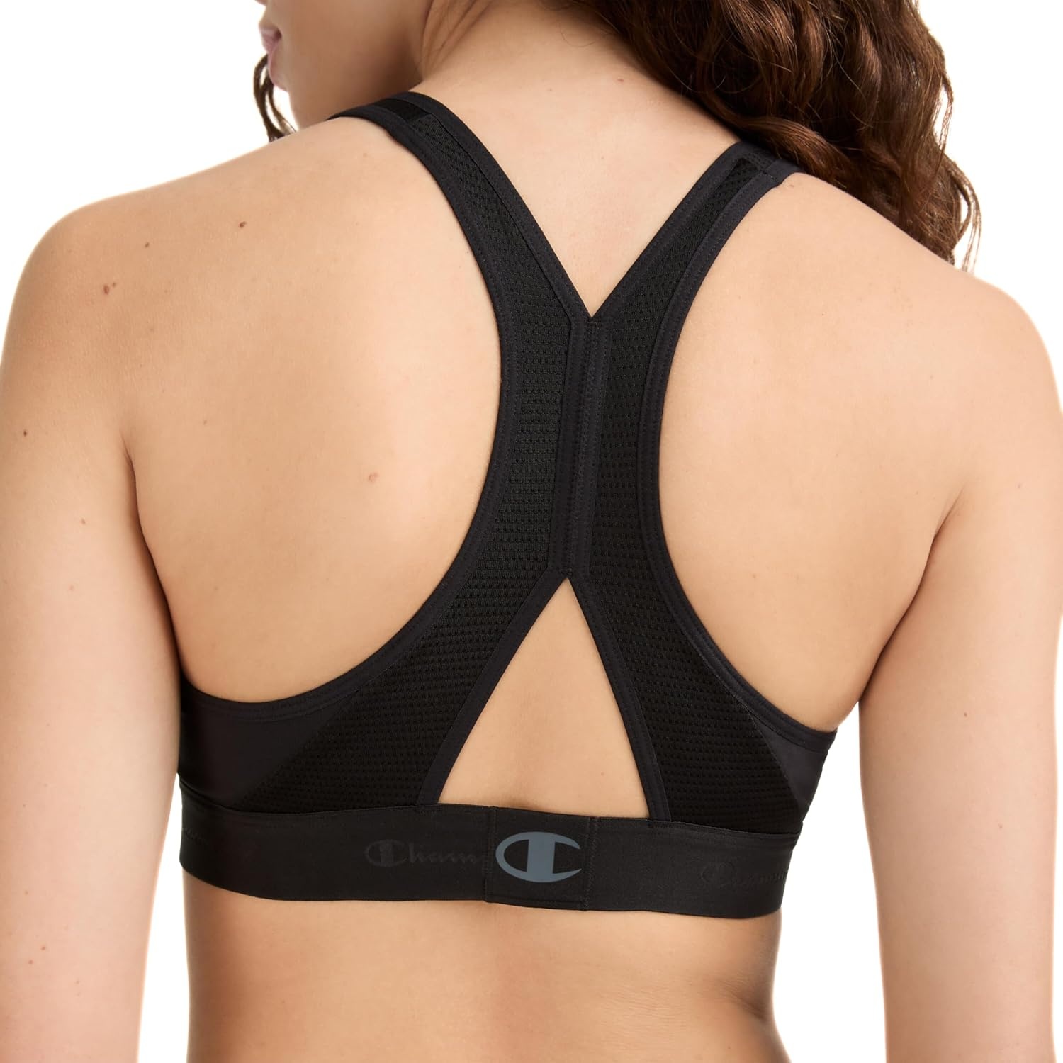 image:imageChampion Womens Curvy Sports Bra TexturedBlack
