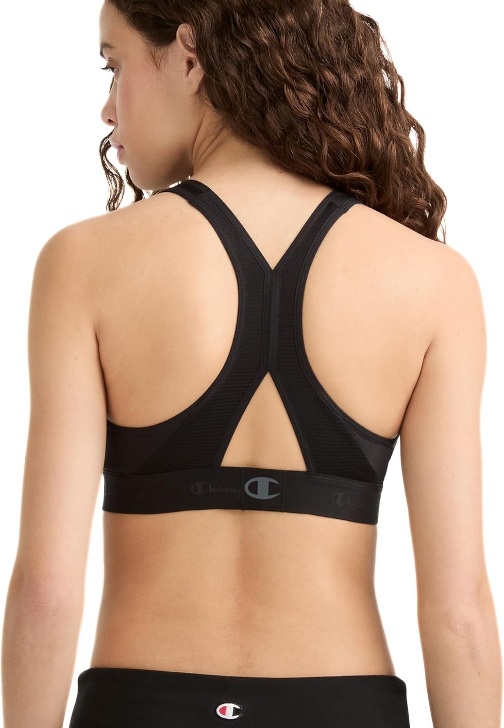 image:imageChampion Womens Curvy Sports Bra TexturedBlack