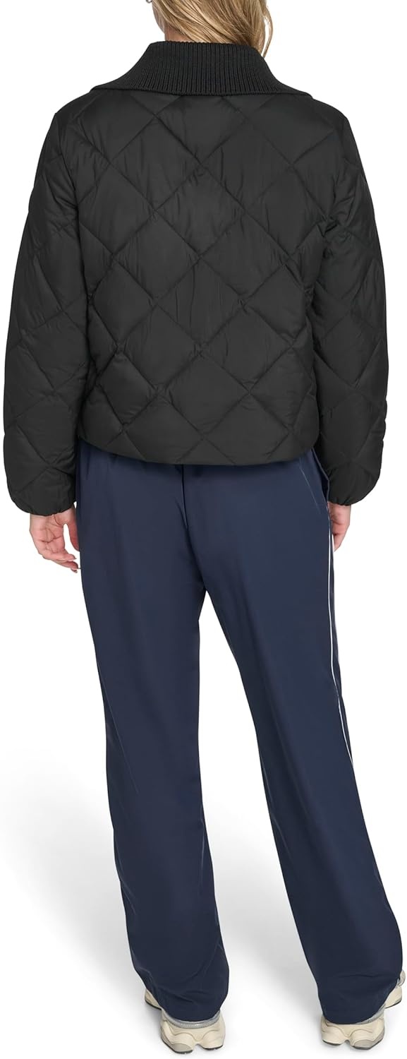 image:imageChampion Womens Diamond Quilted Shawl Collar JacketBlack