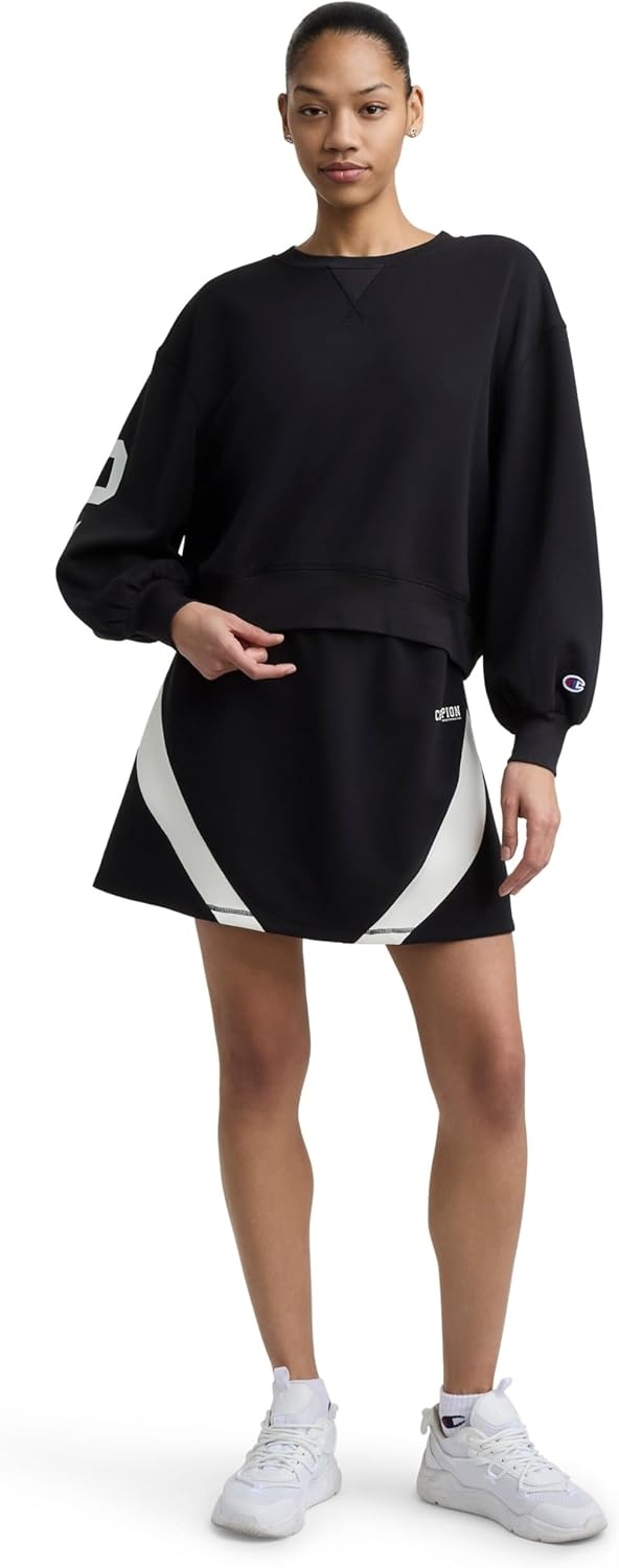image:imageChampion Womens Endzone Crewneck Sweatshirt Loose FitBlack