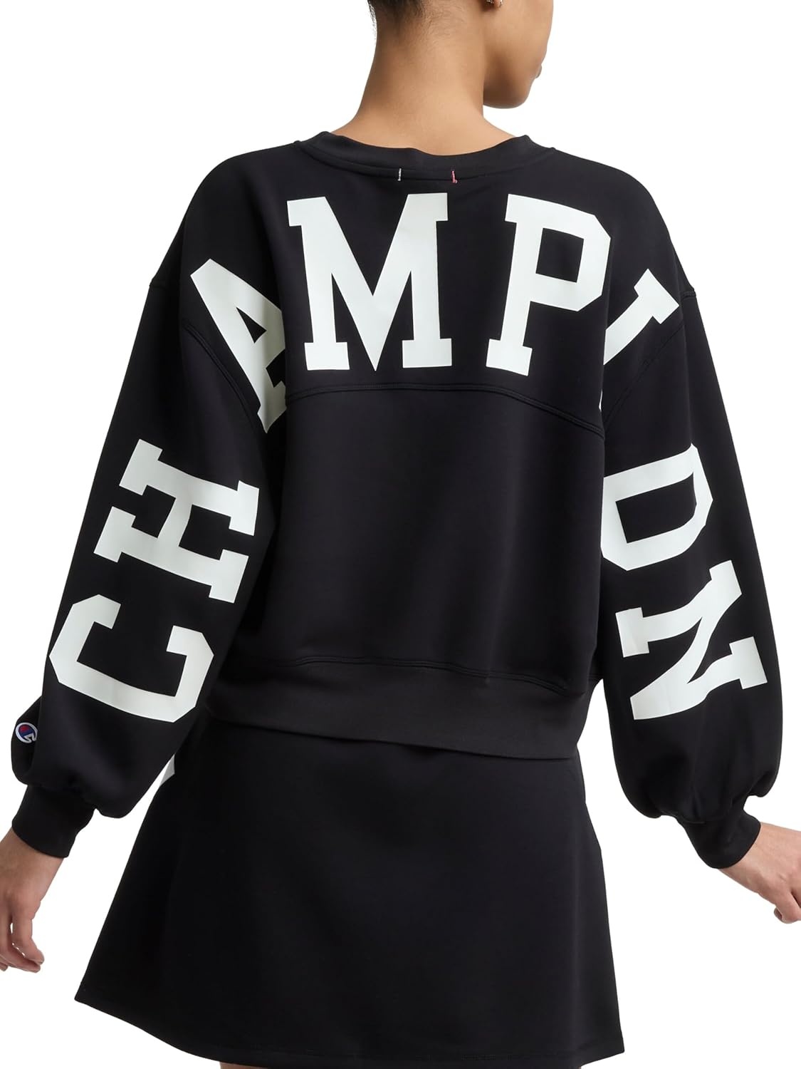 image:imageChampion Womens Endzone Crewneck Sweatshirt Loose FitBlack
