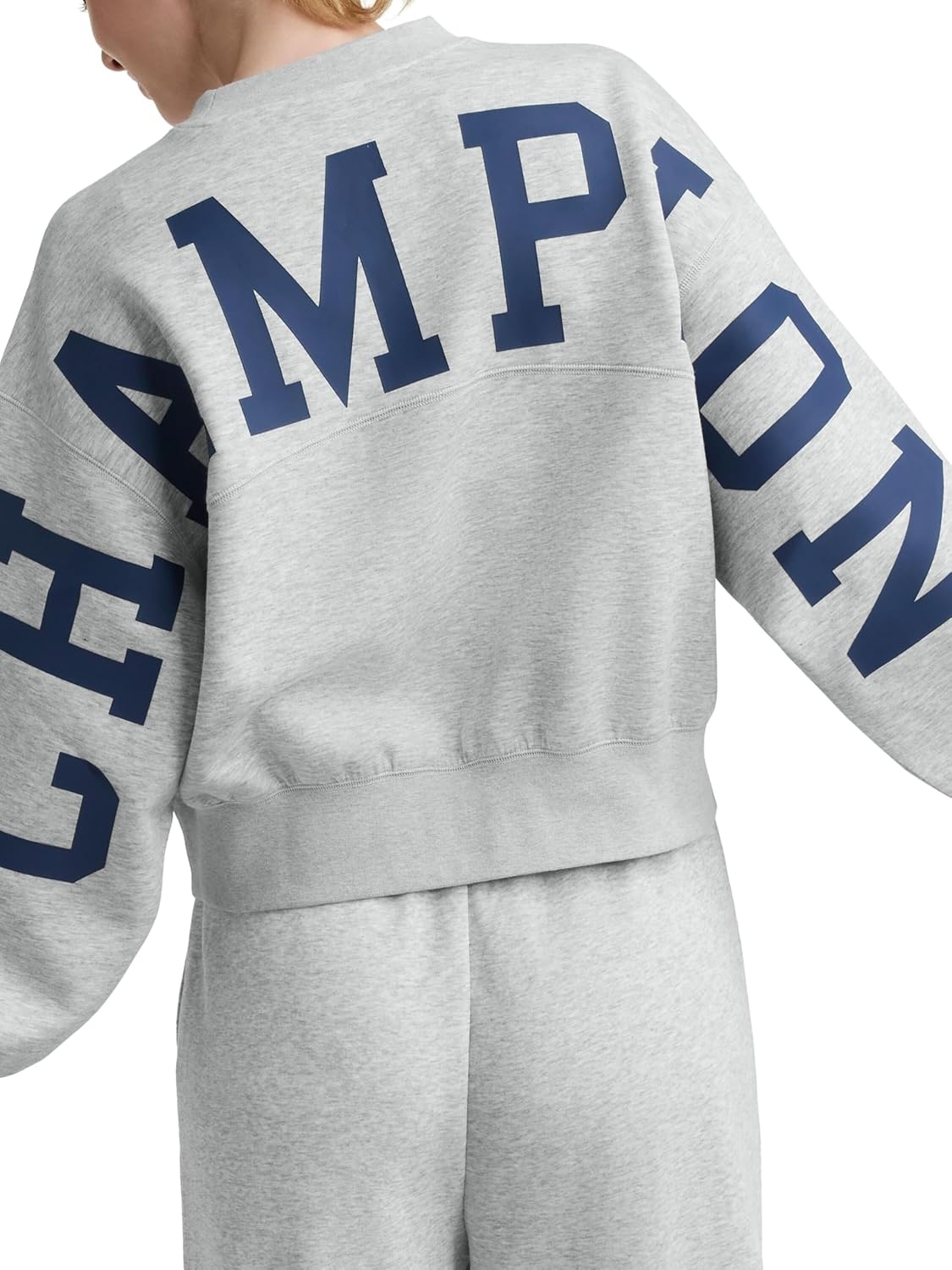 image:imageChampion Womens Endzone Crewneck Sweatshirt Loose FitOxford Gray Heather