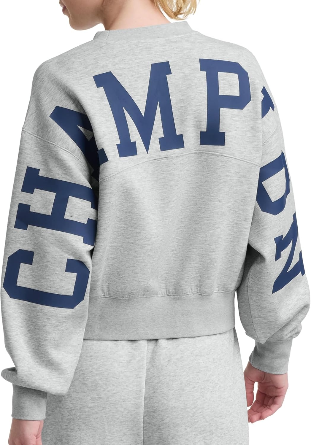 image:imageChampion Womens Endzone Crewneck Sweatshirt Loose FitOxford Gray Heather