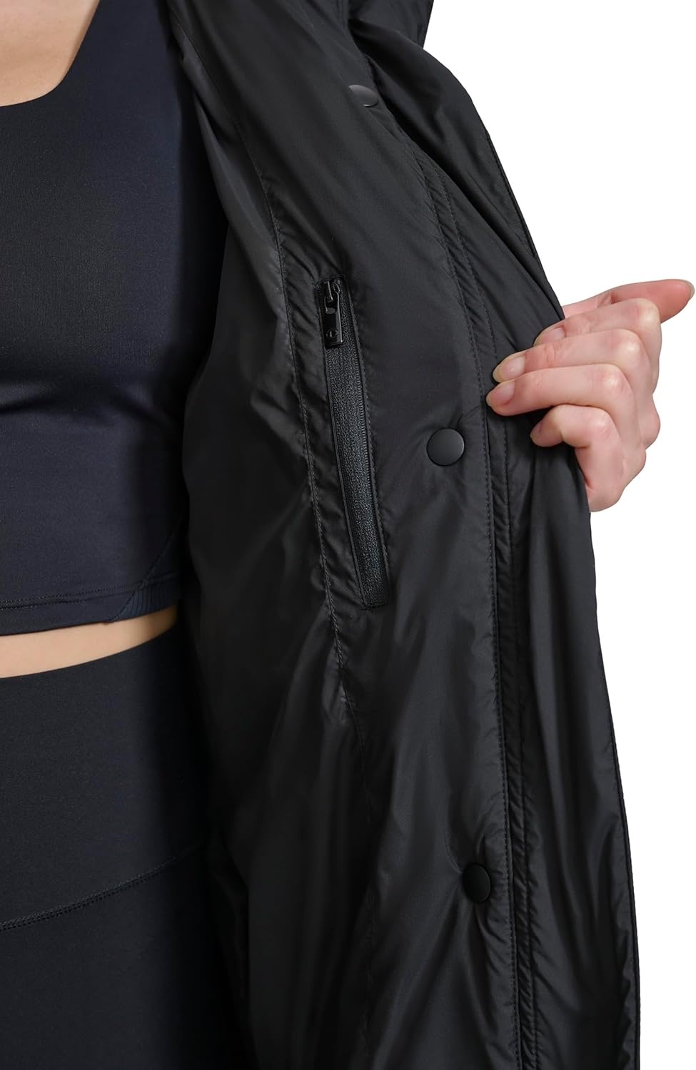 image:imageChampion Womens Extra Long Quilted Puffer Jacket With HoodBlack