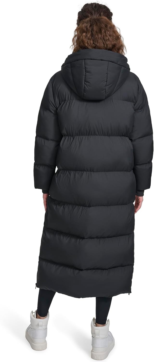 image:imageChampion Womens Extra Long Quilted Puffer Jacket With HoodBlack