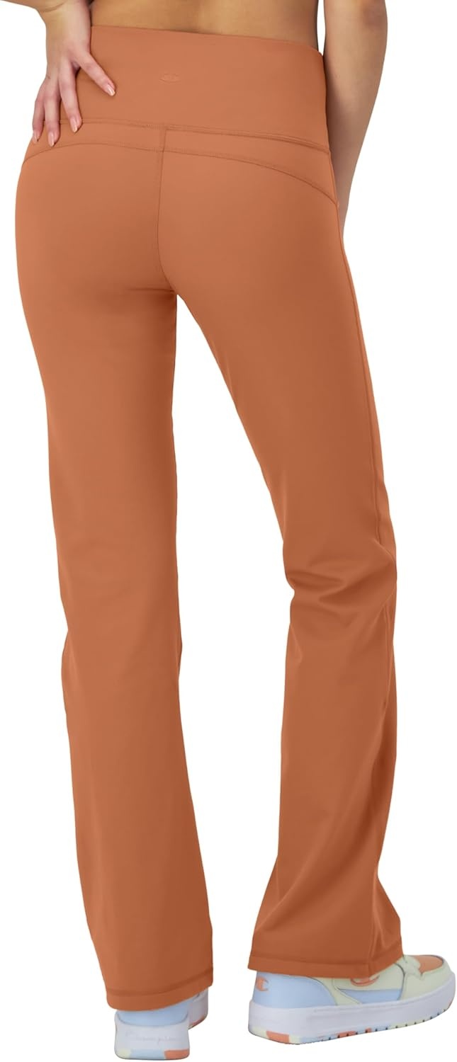 image:imageChampion Womens Flare Leggings Soft Touch Moisture Wicking Flared Pants for Women 315 Plus Size AvailableCanyon Red