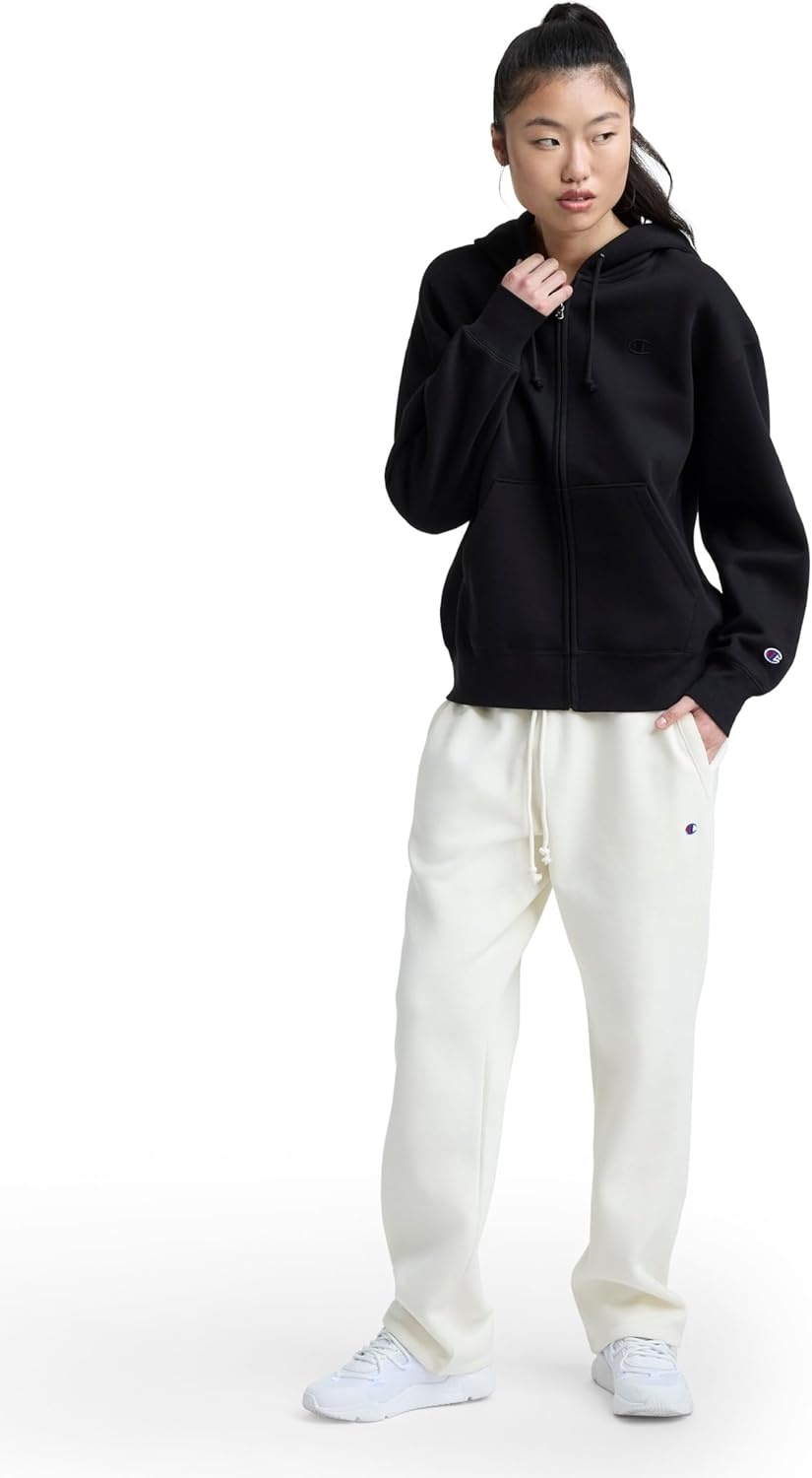 image:imageChampion Womens Full Zip Fleece Hoodie Loose Fit Midweight C Logo Available in Regular and PlusBlack C Logo