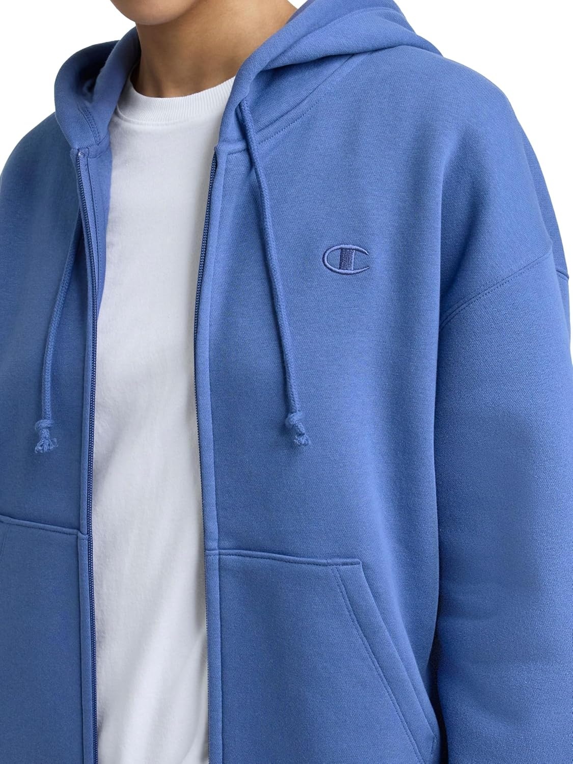 image:imageChampion Womens Full Zip Fleece Hoodie Loose Fit Midweight C Logo Available in Regular and PlusCoastal Fjord C Logo