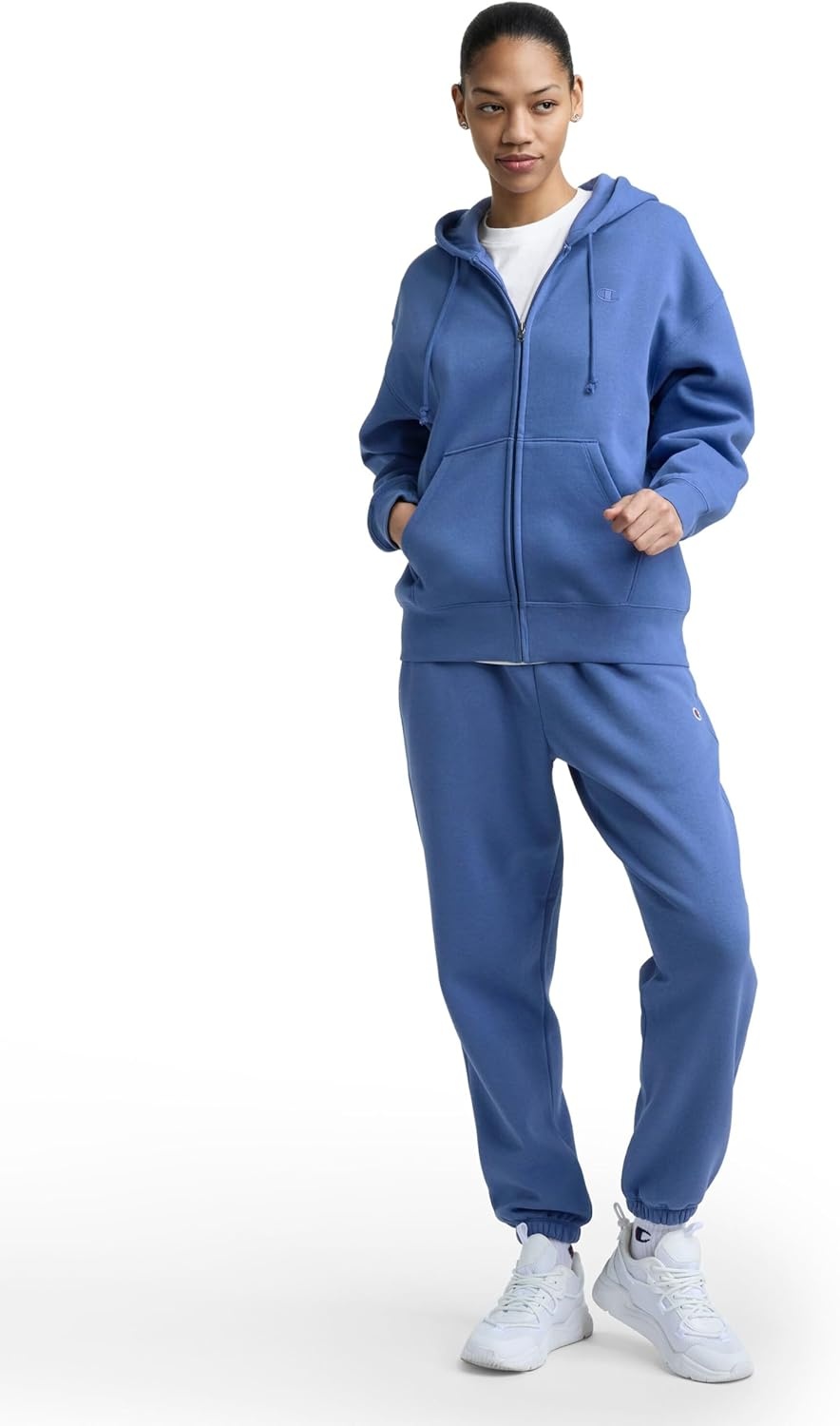 image:imageChampion Womens Full Zip Fleece Hoodie Loose Fit Midweight C Logo Available in Regular and PlusCoastal Fjord C Logo