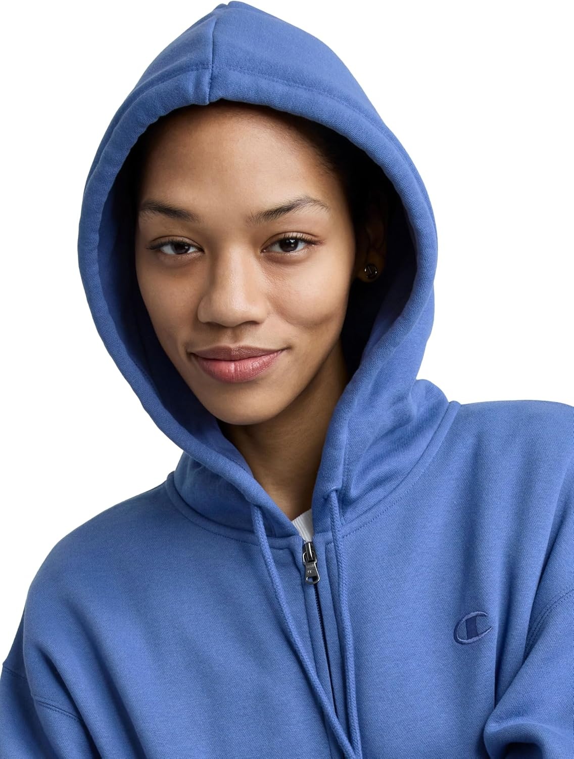 image:imageChampion Womens Full Zip Fleece Hoodie Loose Fit Midweight C Logo Available in Regular and PlusCoastal Fjord C Logo