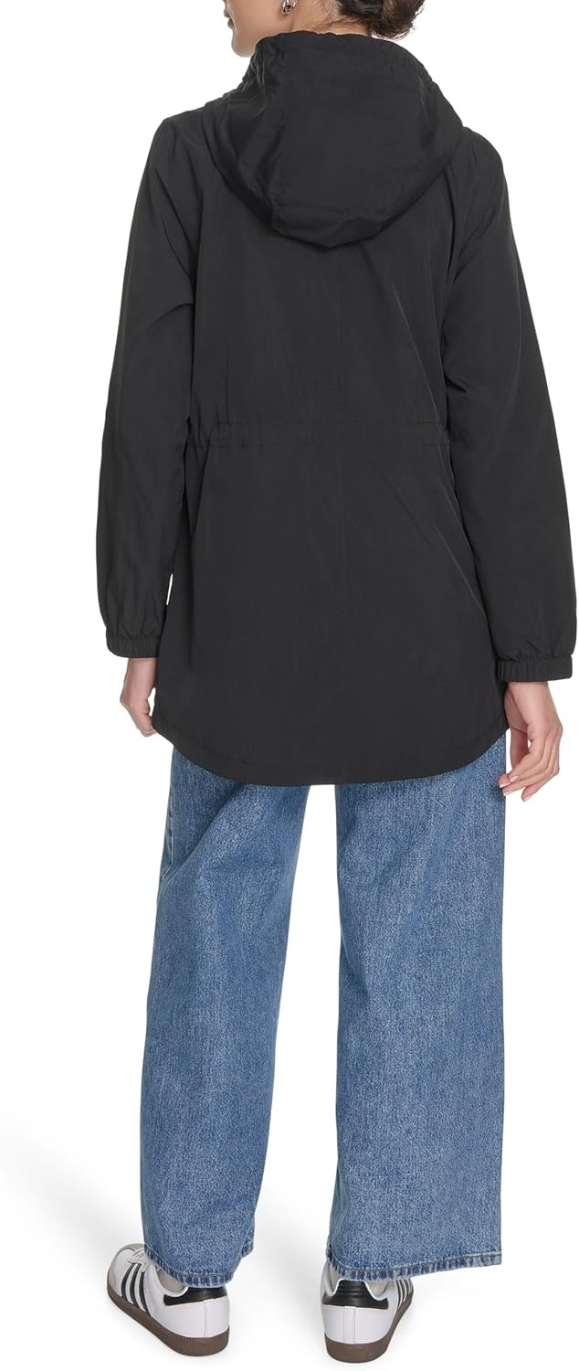 image:imageChampion Womens Hooded Cinch Waist Rain JacketBlack
