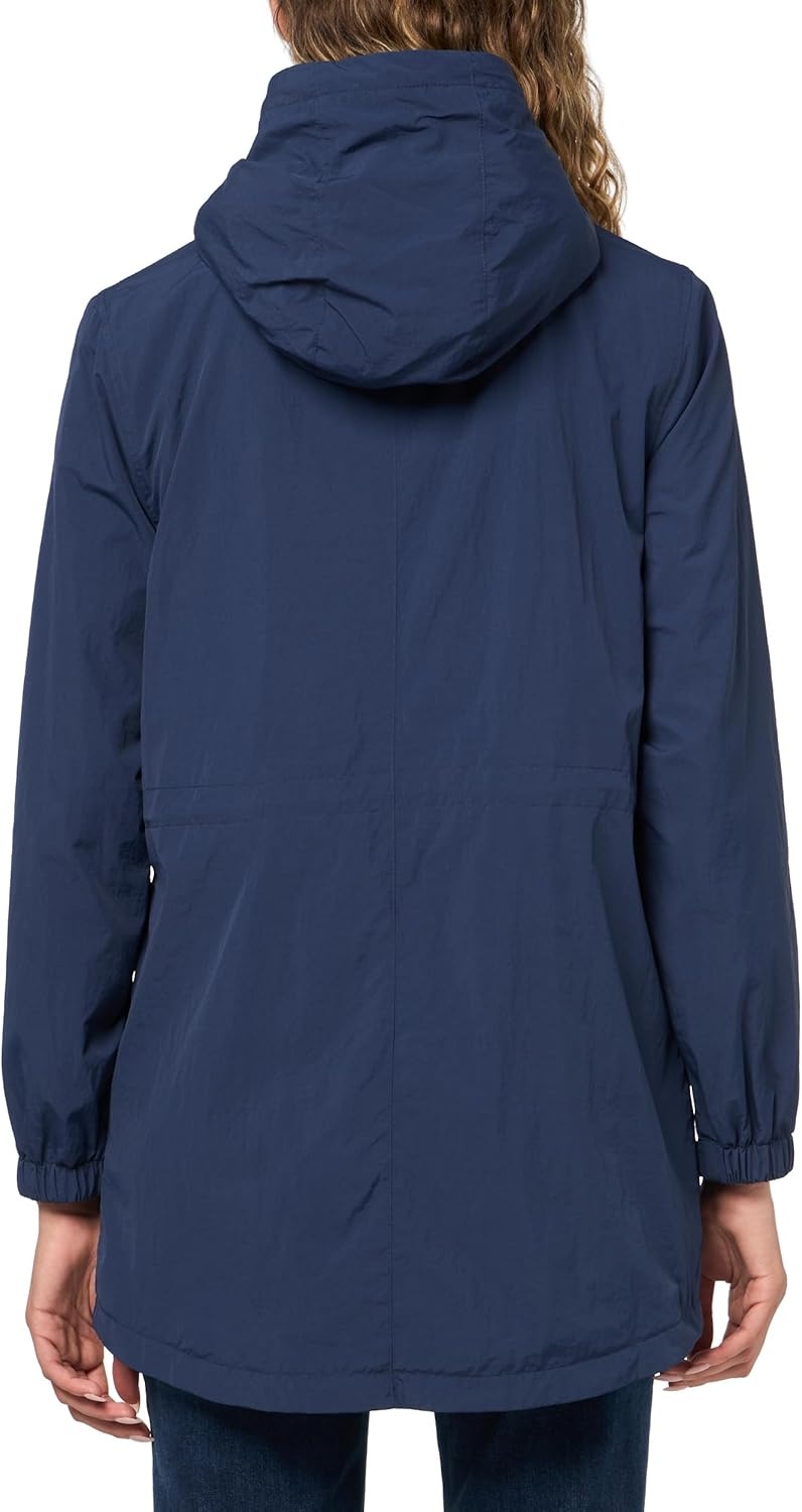 image:imageChampion Womens Hooded Cinch Waist Rain JacketPeacoat