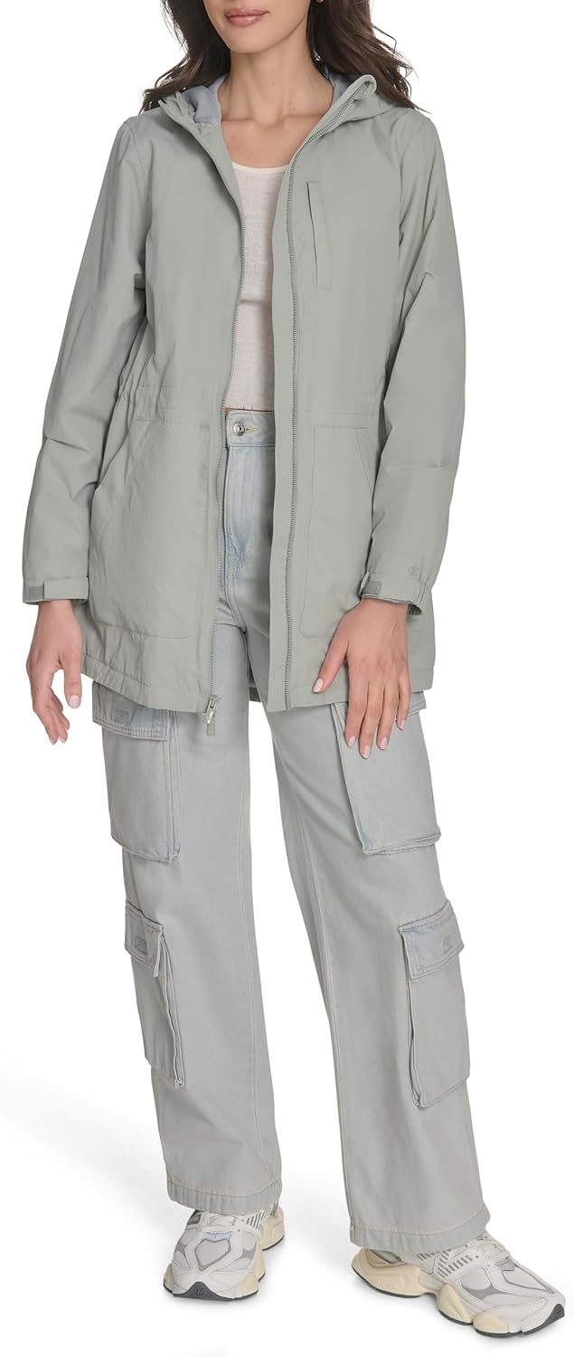image:imageChampion Womens Hooded Cinch Waist Rain JacketWrought Iron
