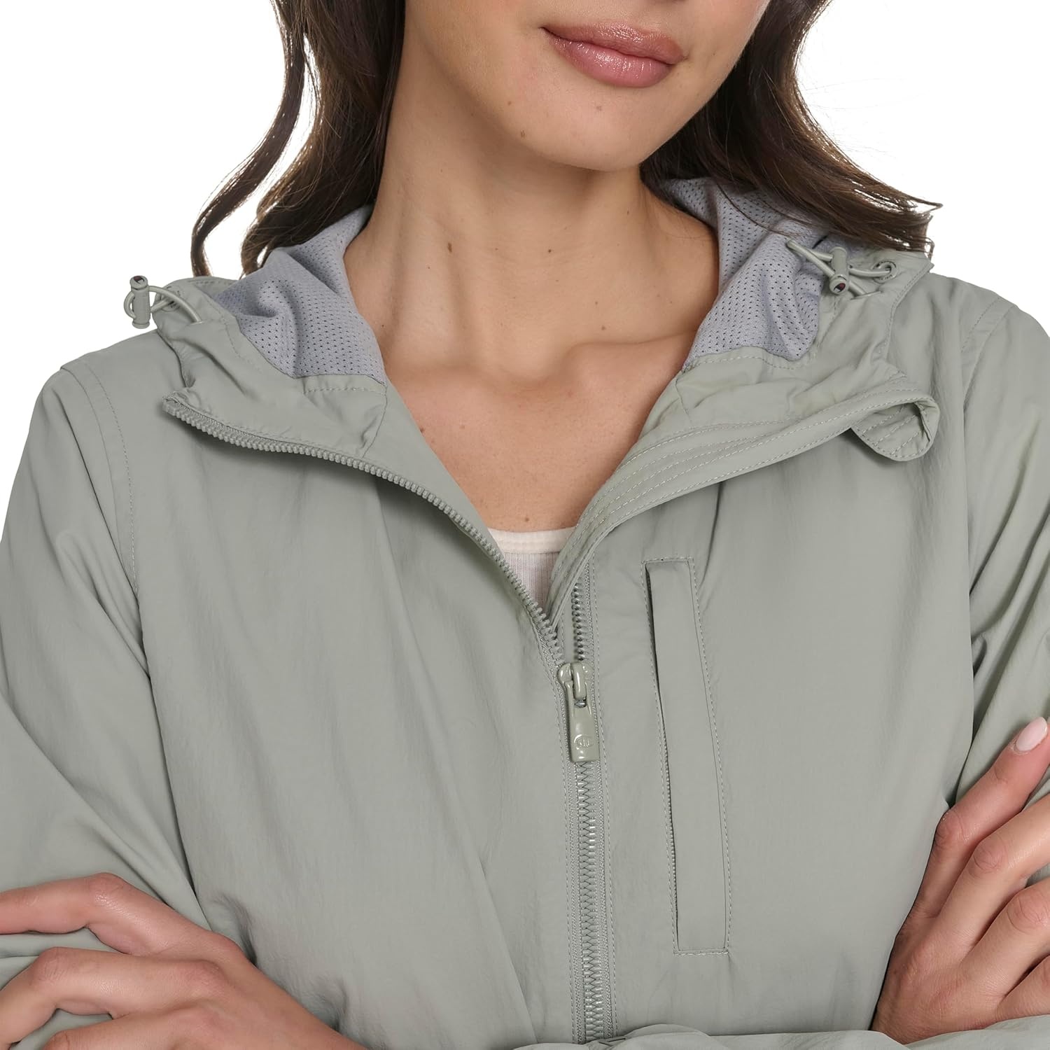 image:imageChampion Womens Hooded Cinch Waist Rain JacketWrought Iron