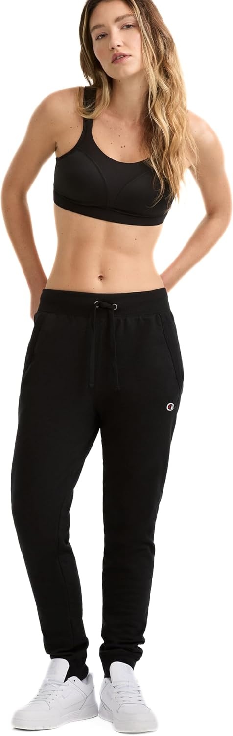 image:imageChampion Womens Joggers Fleece Joggers Comfortable Pants for Women 29 PlusBlack C Logo