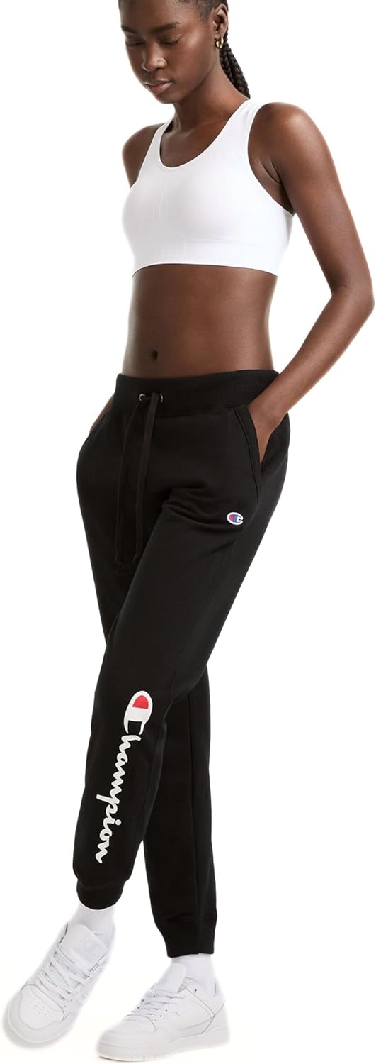 image:imageChampion Womens Joggers Fleece Joggers Comfortable Pants for Women 29 PlusBlack Classic Script Logo