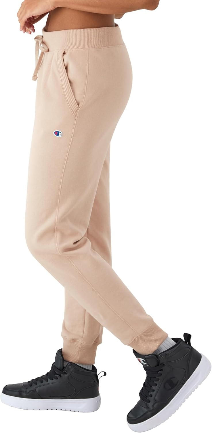 image:imageChampion Womens Joggers Fleece Joggers Comfortable Pants for Women 29 PlusChampagne Frost C Logo