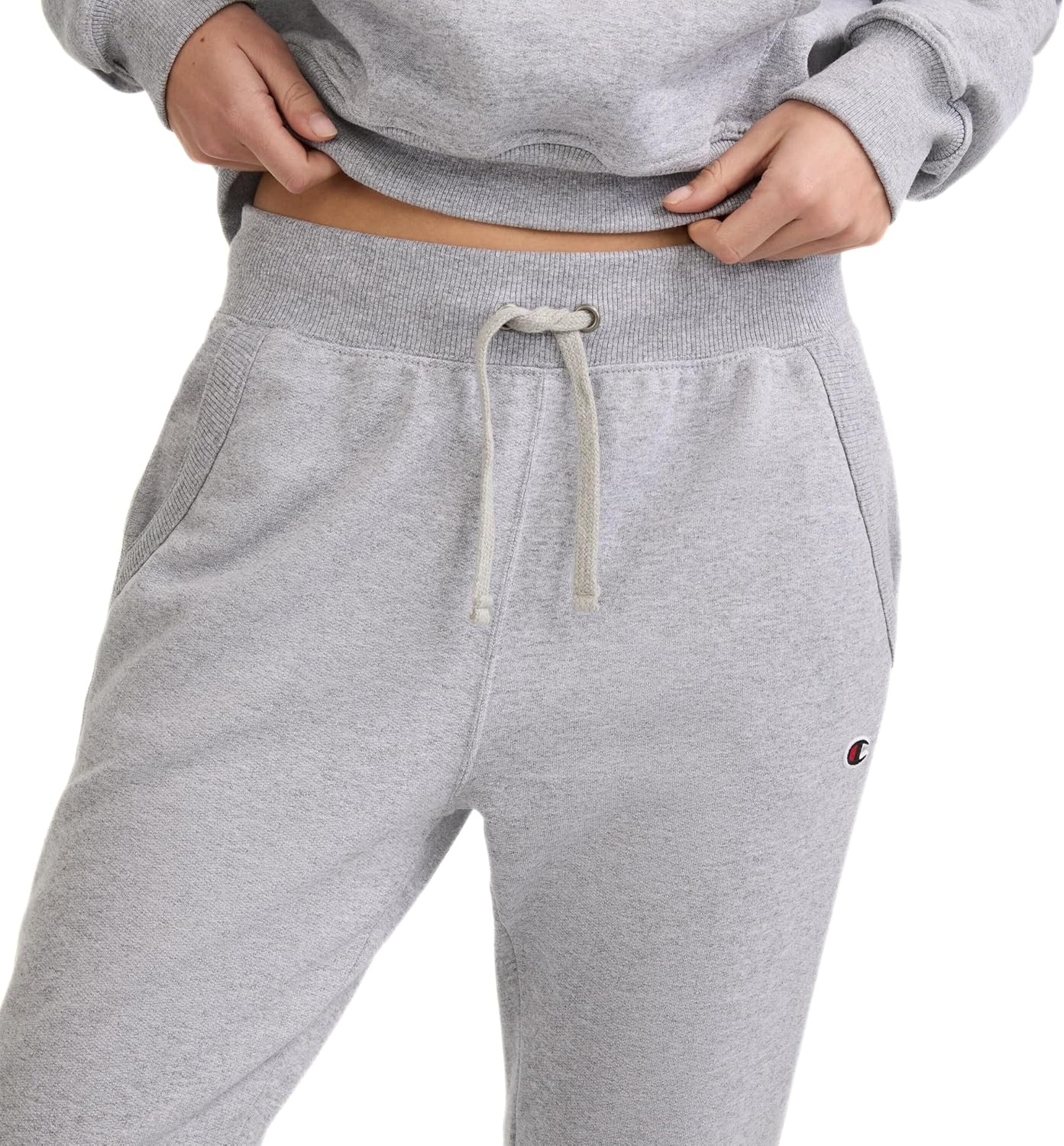 image:imageChampion Womens Joggers Fleece Joggers Comfortable Pants for Women 29 PlusOxford Gray C Logo