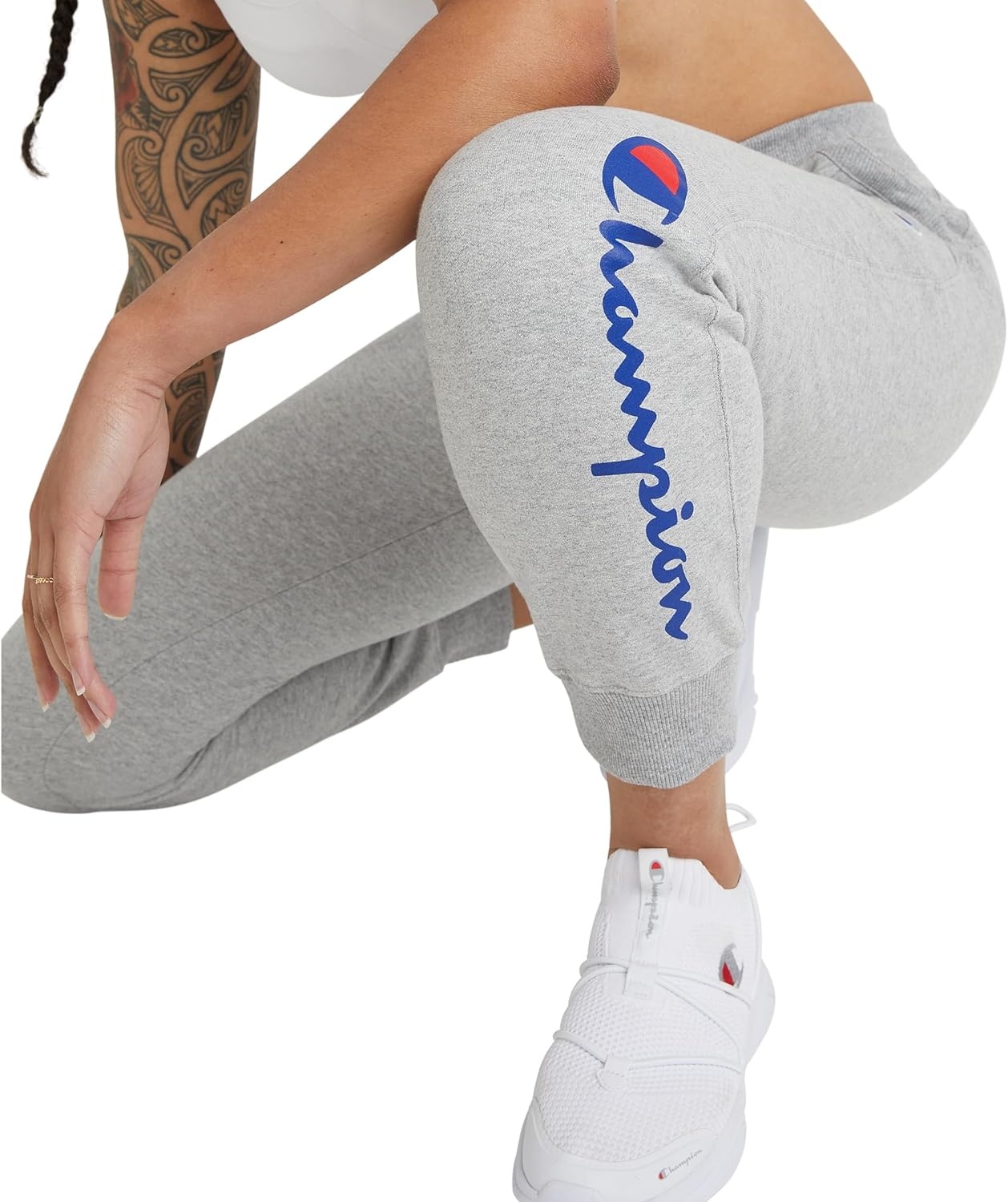 image:imageChampion Womens Joggers Fleece Joggers Comfortable Pants for Women 29 PlusOxford Gray Classic Script Logo