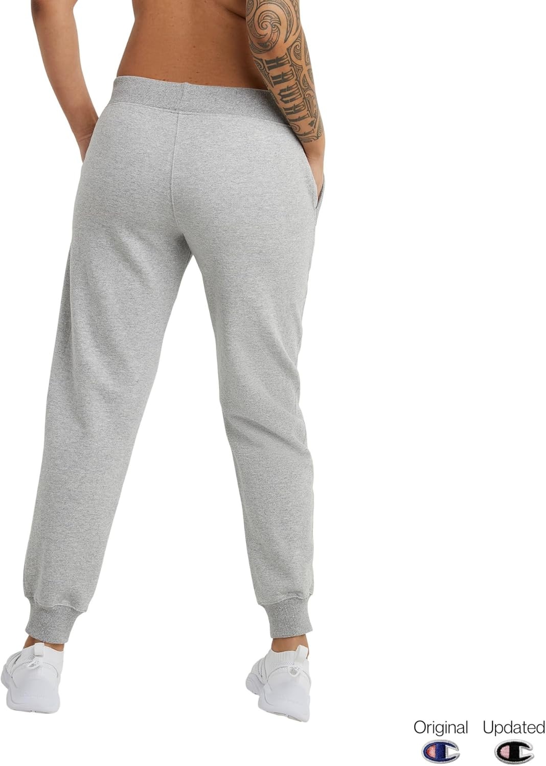 image:imageChampion Womens Joggers Fleece Joggers Comfortable Pants for Women 29 PlusOxford Gray Classic Script Logo