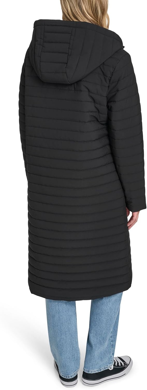 image:imageChampion Womens Lightweight Long Hooded PufferBlack