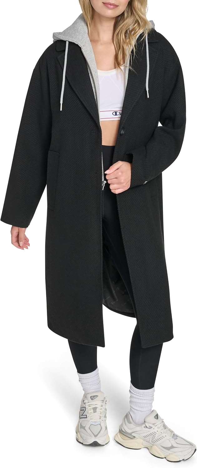 image:imageChampion Womens Long Top Coat With Removable Jersey BibBlack