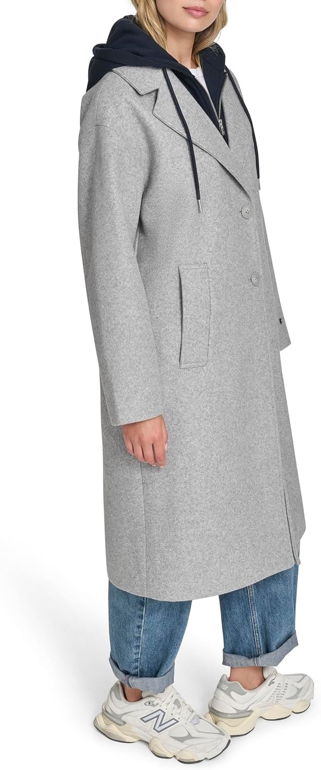 image:imageChampion Womens Long Top Coat With Removable Jersey BibLight Grey