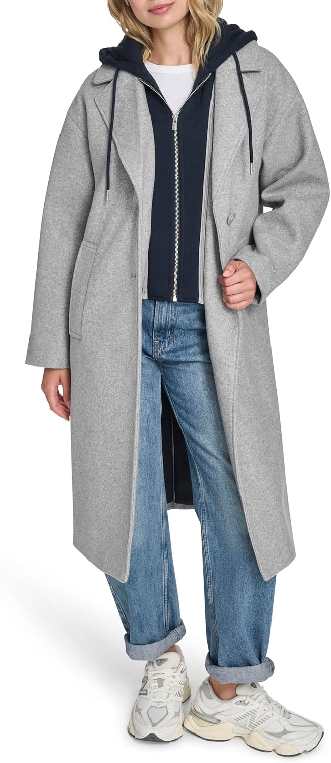 image:imageChampion Womens Long Top Coat With Removable Jersey BibLight Grey