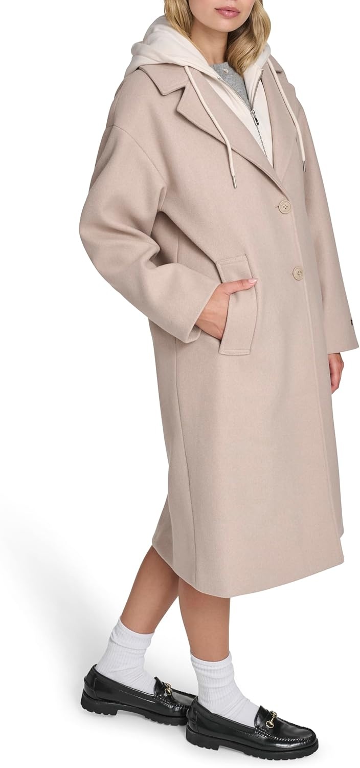 image:imageChampion Womens Long Top Coat With Removable Jersey BibTan