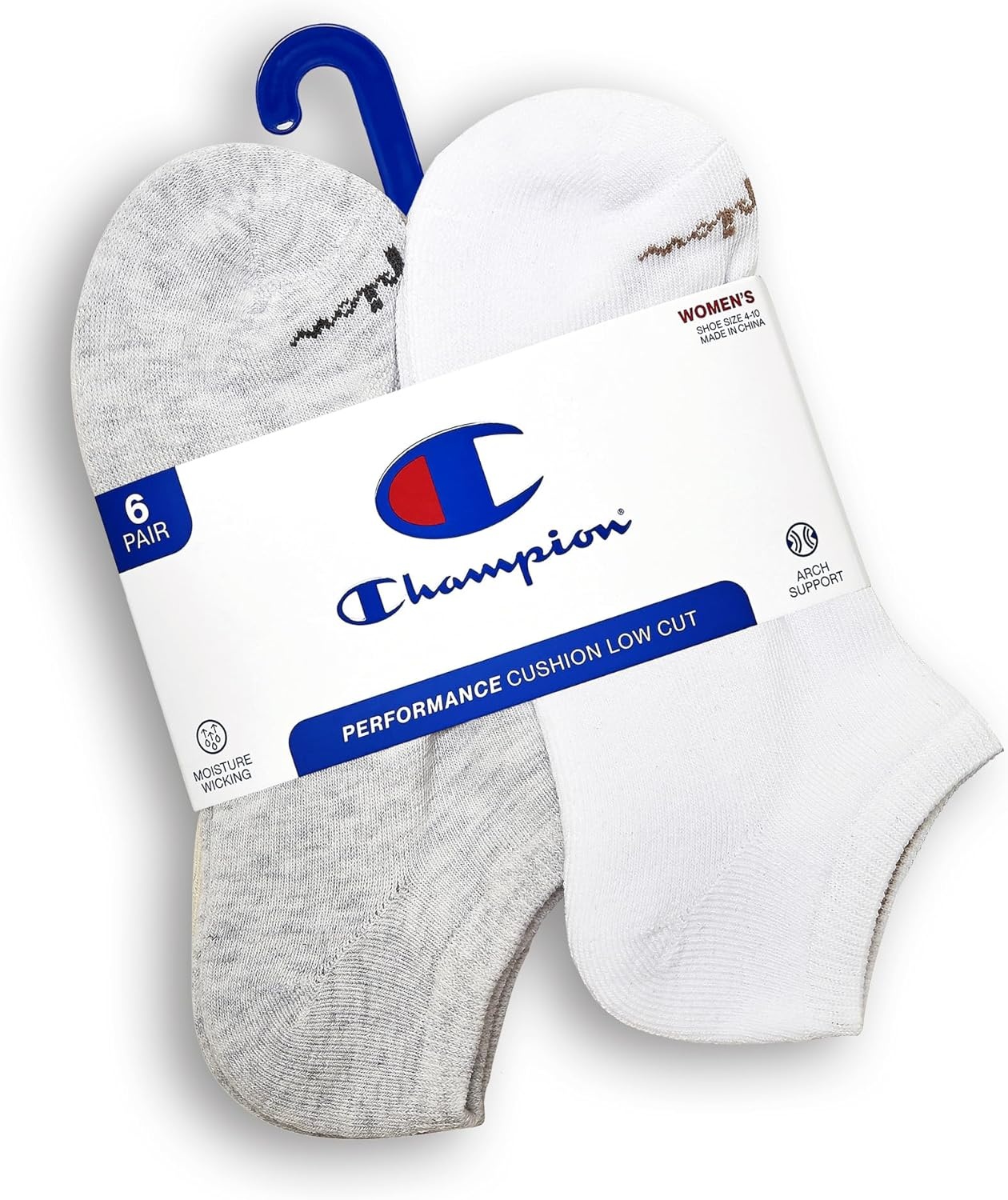 image:imageChampion Womens Low Cut Beathable MoistureWicking Athletic Socks 6PackGreyNeutral Assorted