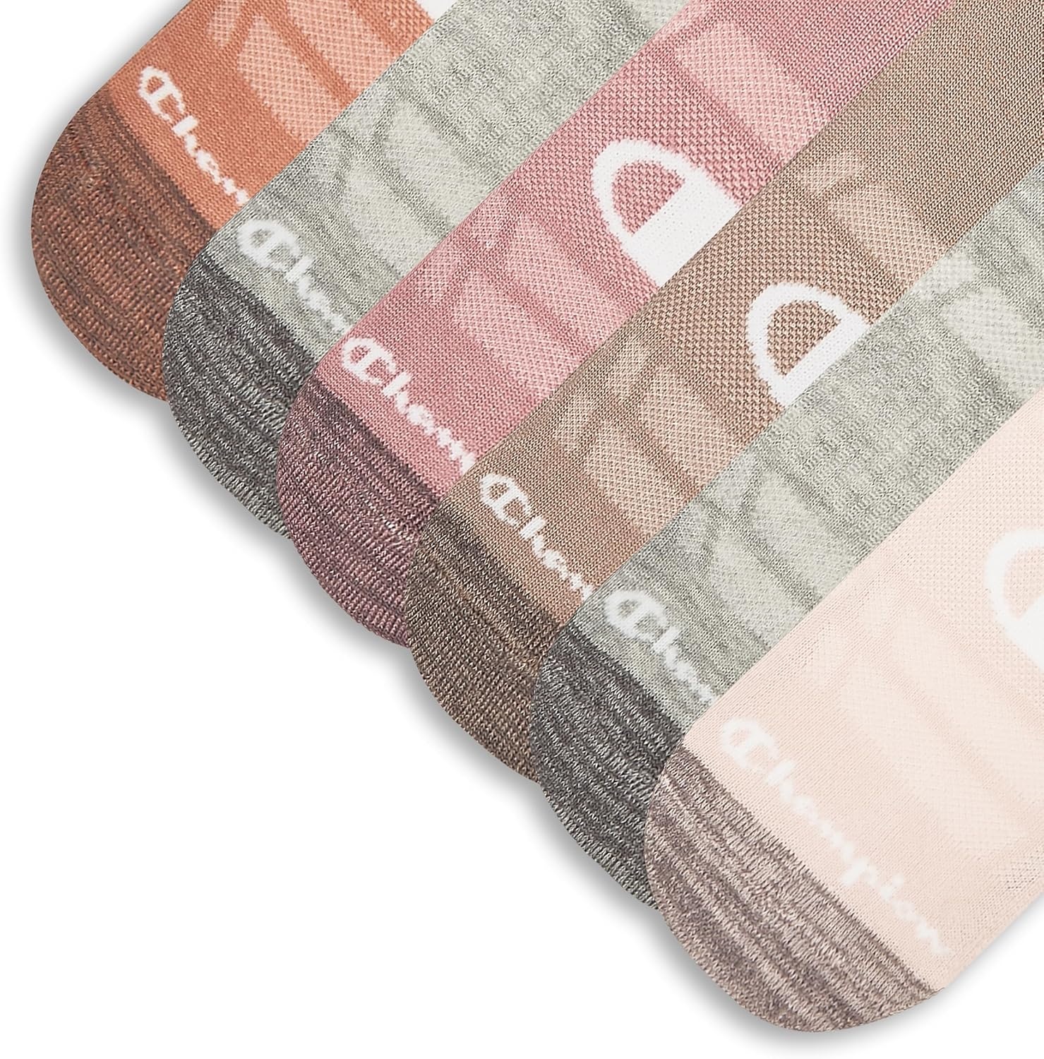 image:imageChampion Womens Low Cut Beathable MoistureWicking Athletic Socks 6PackNeutral Assorted Big C