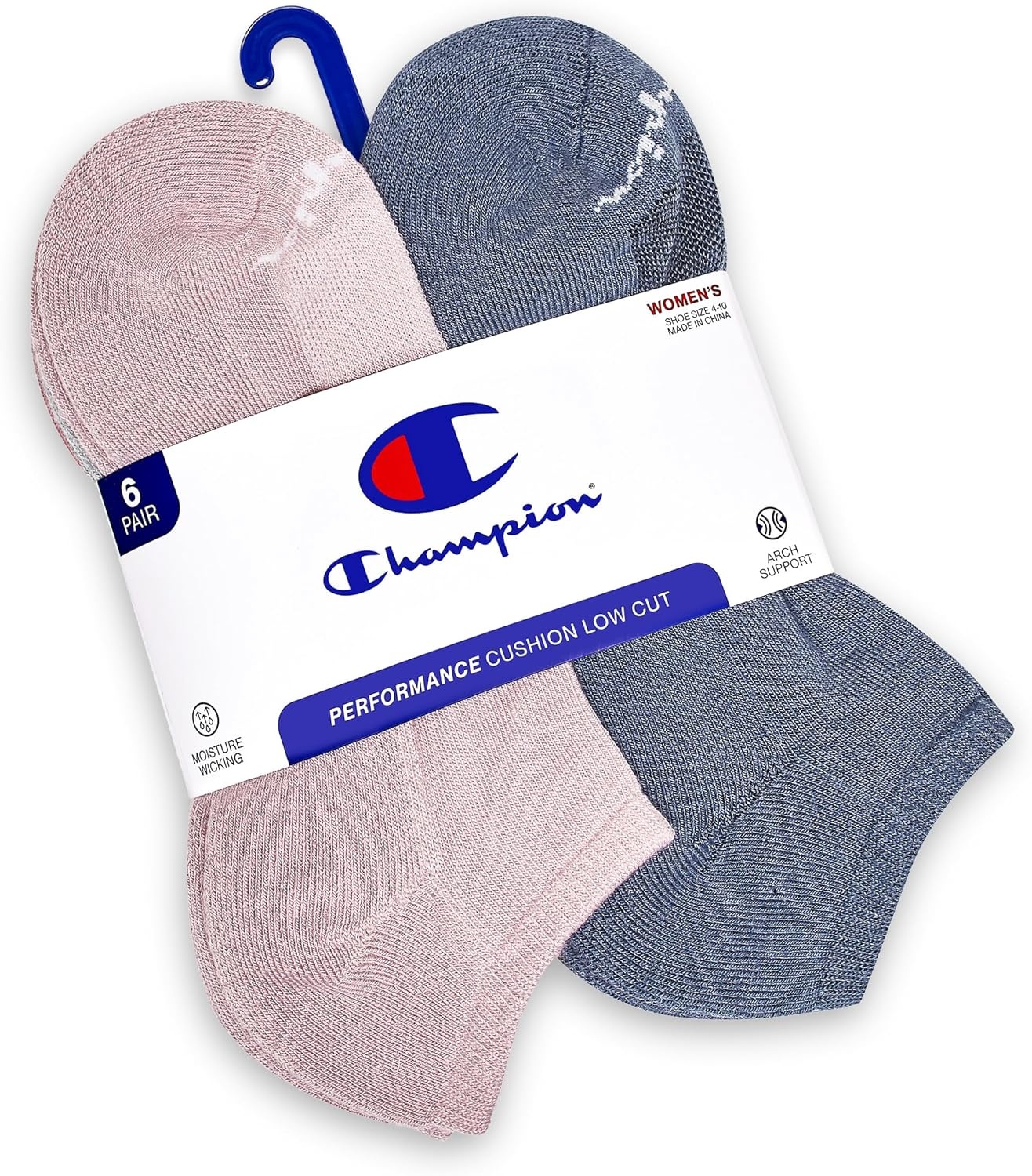 image:imageChampion Womens Low Cut Beathable MoistureWicking Athletic Socks 6PackPink Multi