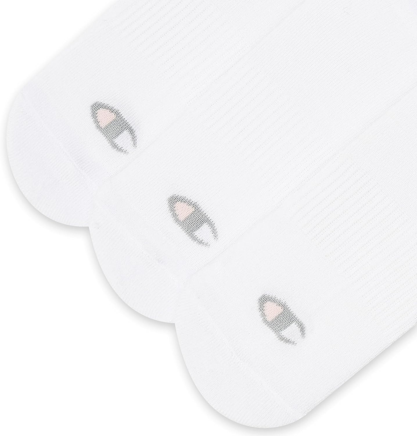 image:imageChampion Womens Low Cut Beathable MoistureWicking Athletic Socks 6PackWhite Toe Logo