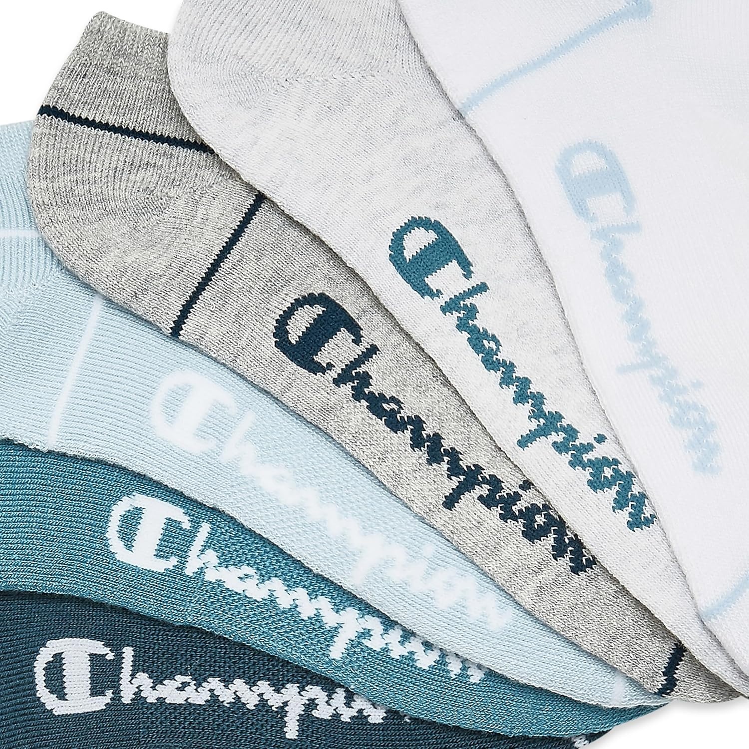 image:imageChampion Womens Low Cut Beathable MoistureWicking Athletic Socks 6PackWhiteBlue Assorted