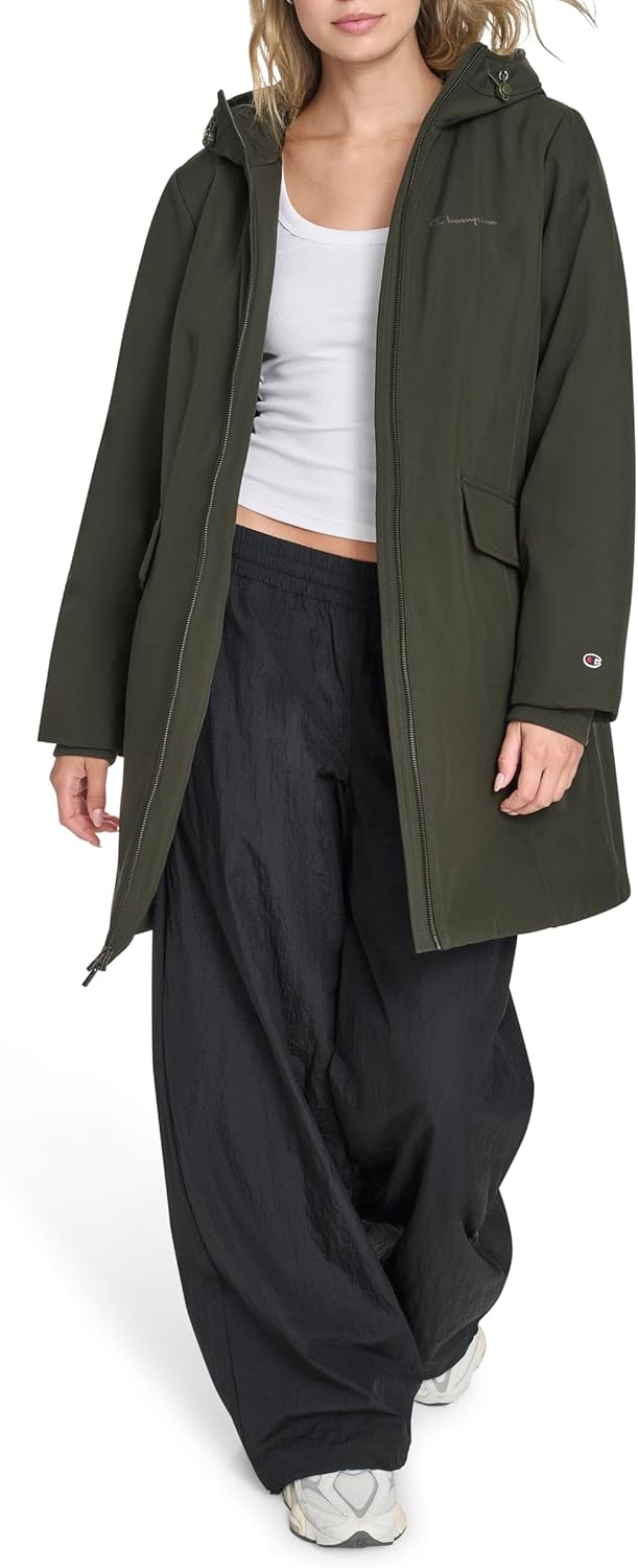 image:imageChampion Womens Midlength Hooded ParkaOlive