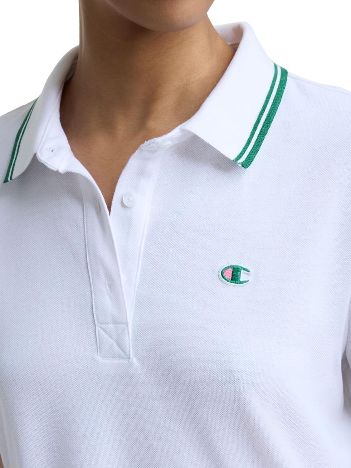 image:imageChampion Womens Off the Court Short Sleeve 345 Polo Dress Standard FitBright White