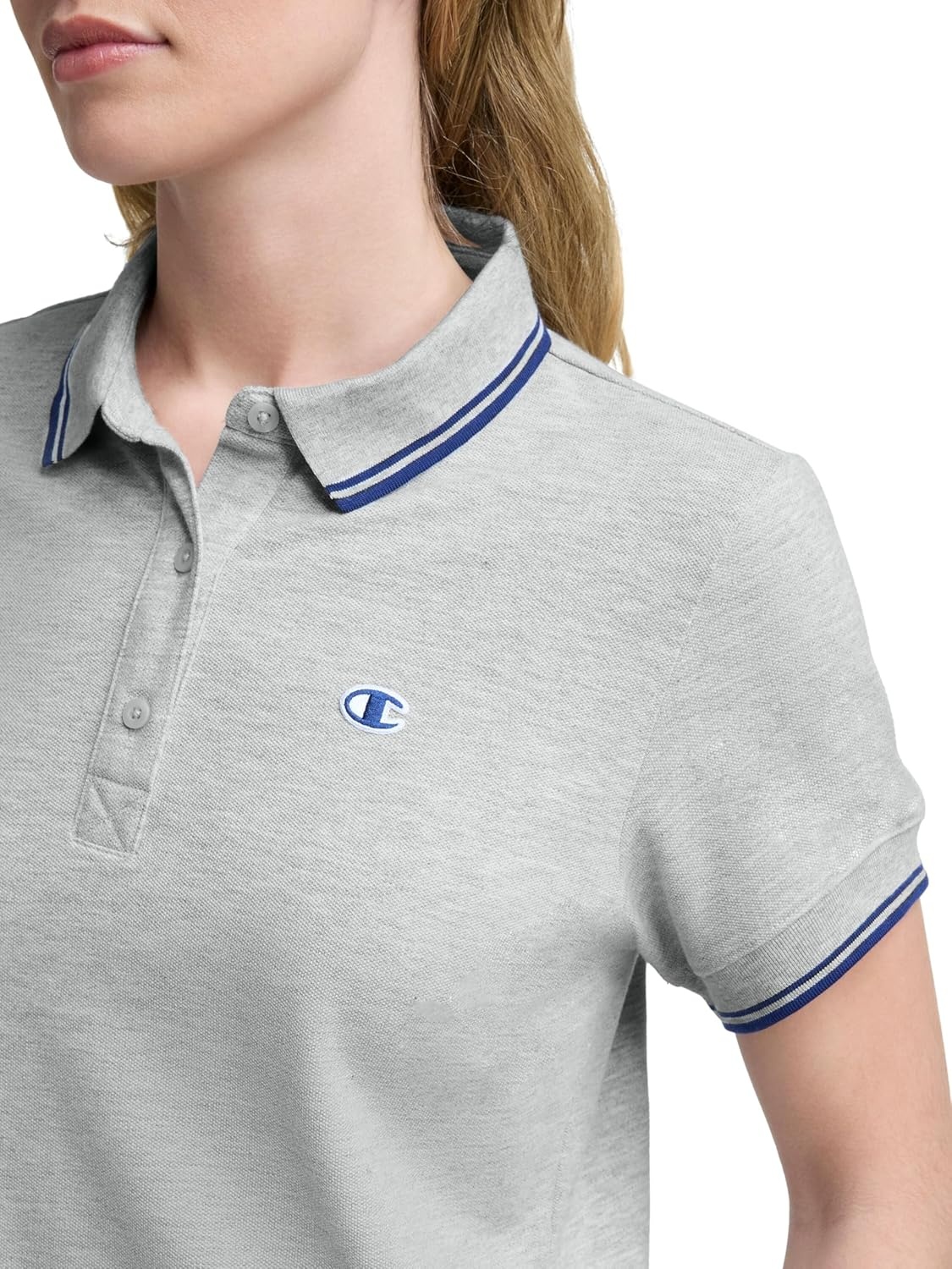 image:imageChampion Womens Off the Court Short Sleeve 345 Polo Dress Standard FitOxford Gray Heather