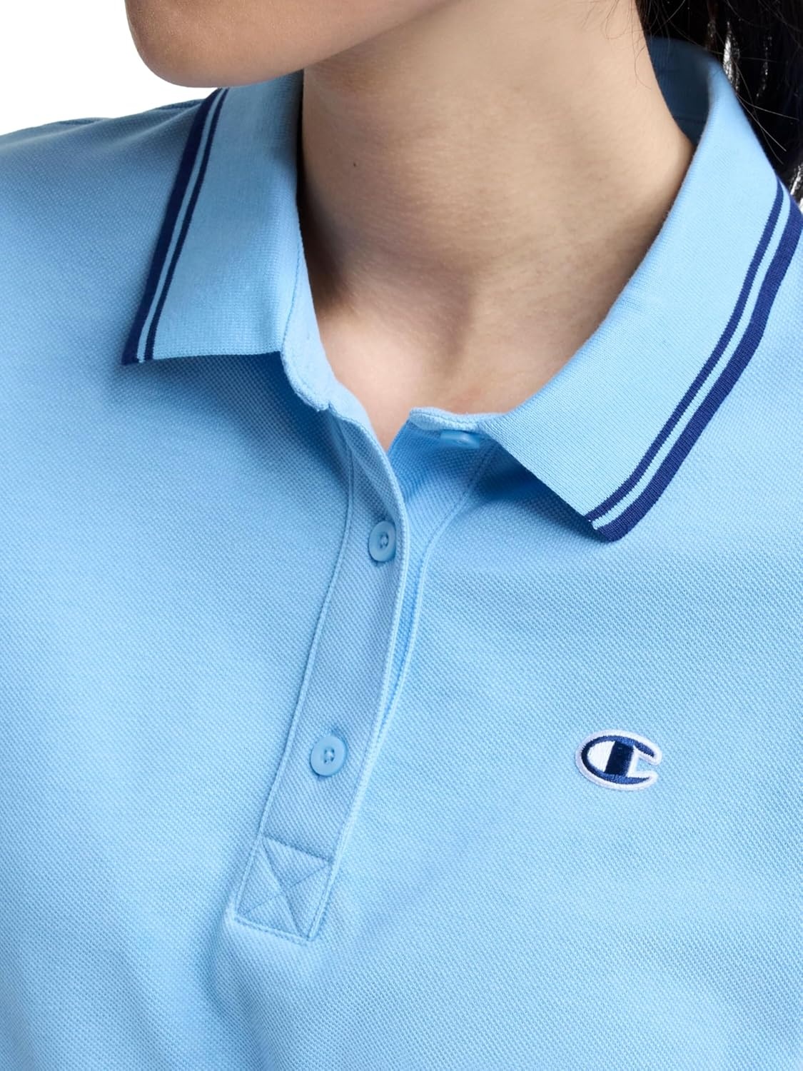 image:imageChampion Womens Off the Court Short Sleeve 345 Polo Dress Standard FitPlacid Blue