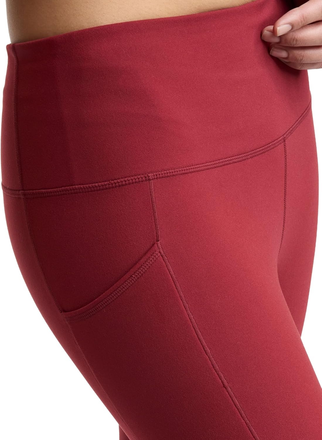 image:imageChampion Womens Performance Inner Drawcord 78 Leggings FittedPomegranate C Logo