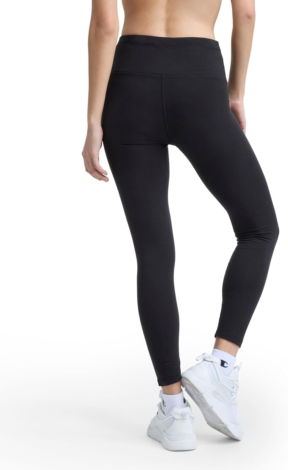 image:imageChampion Womens Performance Script Drawcord 78 Leggings FittedBlack Script Logo