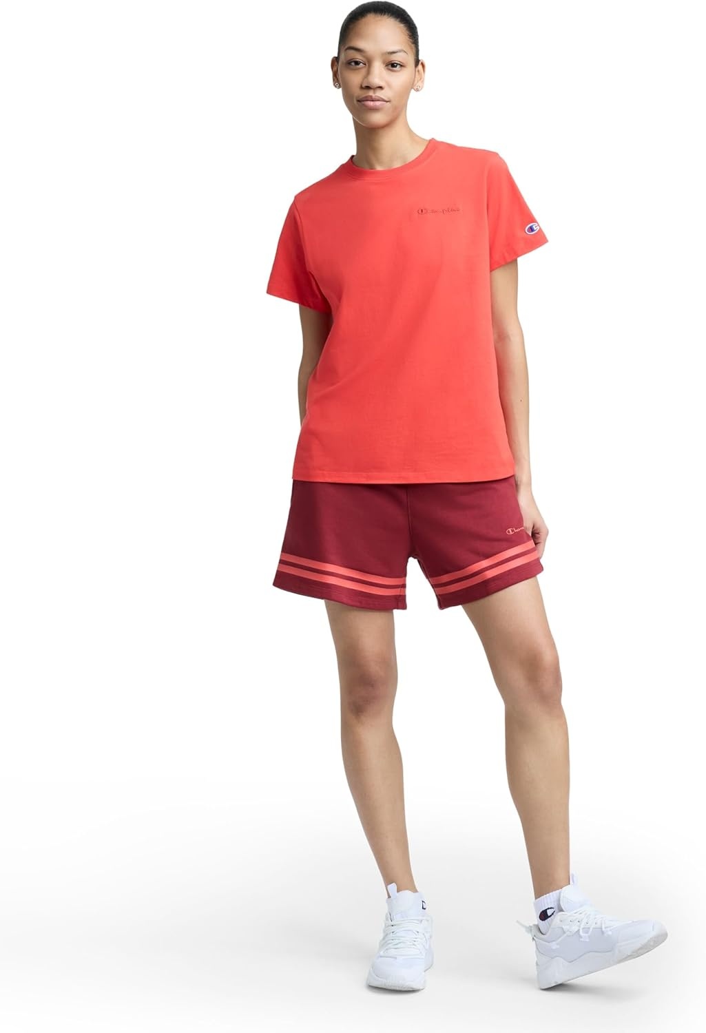 image:imageChampion Womens Pitcher 5 Athletic Short Standard Fit French TerryPomegranate