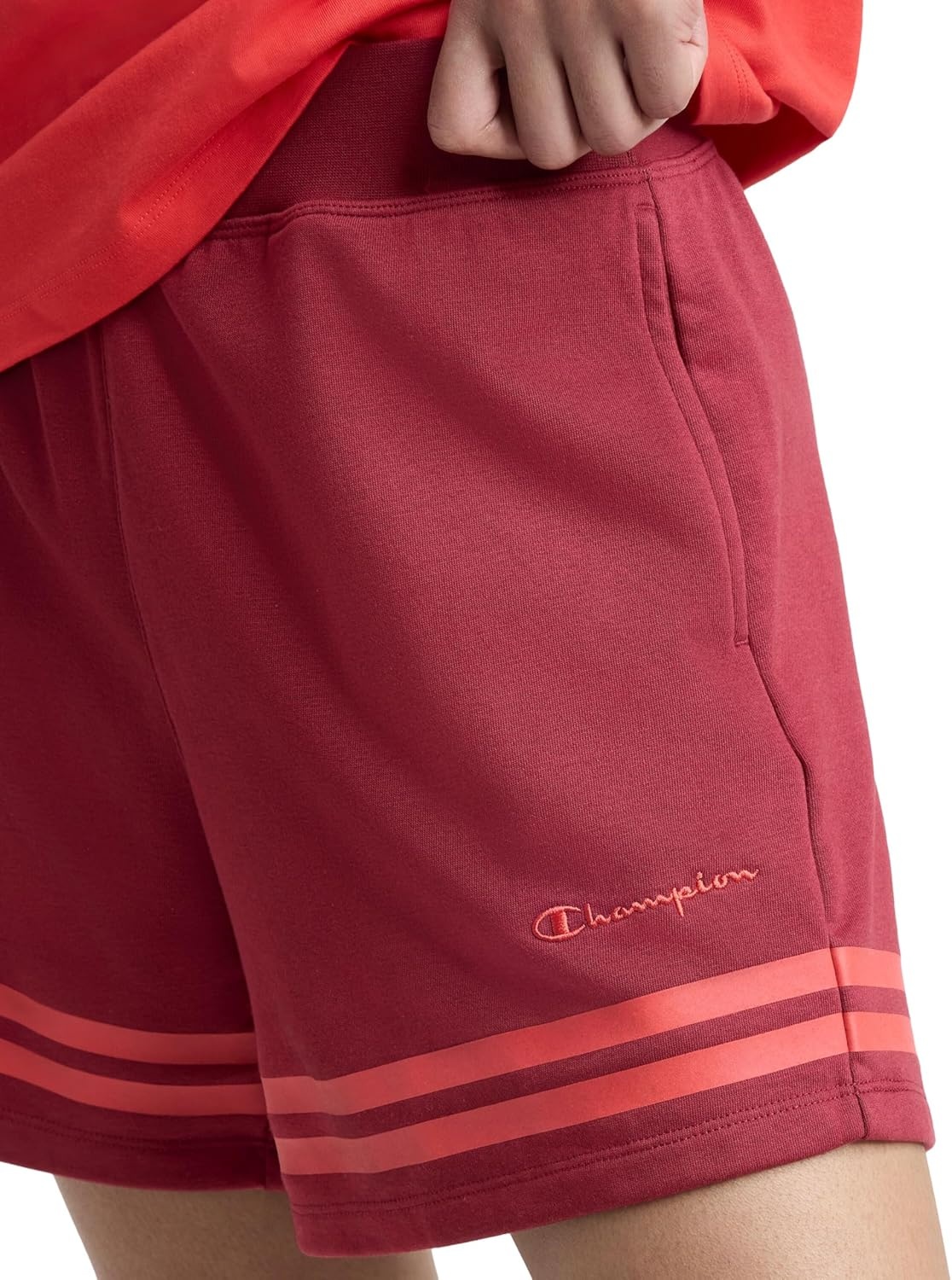 image:imageChampion Womens Pitcher 5 Athletic Short Standard Fit French TerryPomegranate