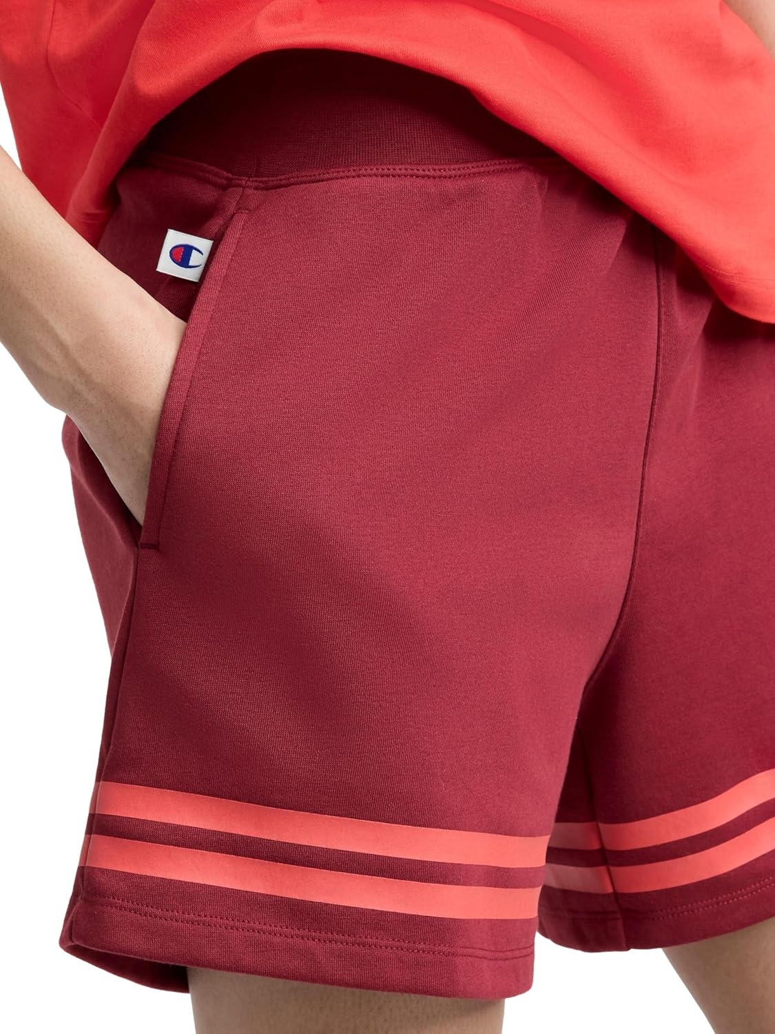 image:imageChampion Womens Pitcher 5 Athletic Short Standard Fit French TerryPomegranate