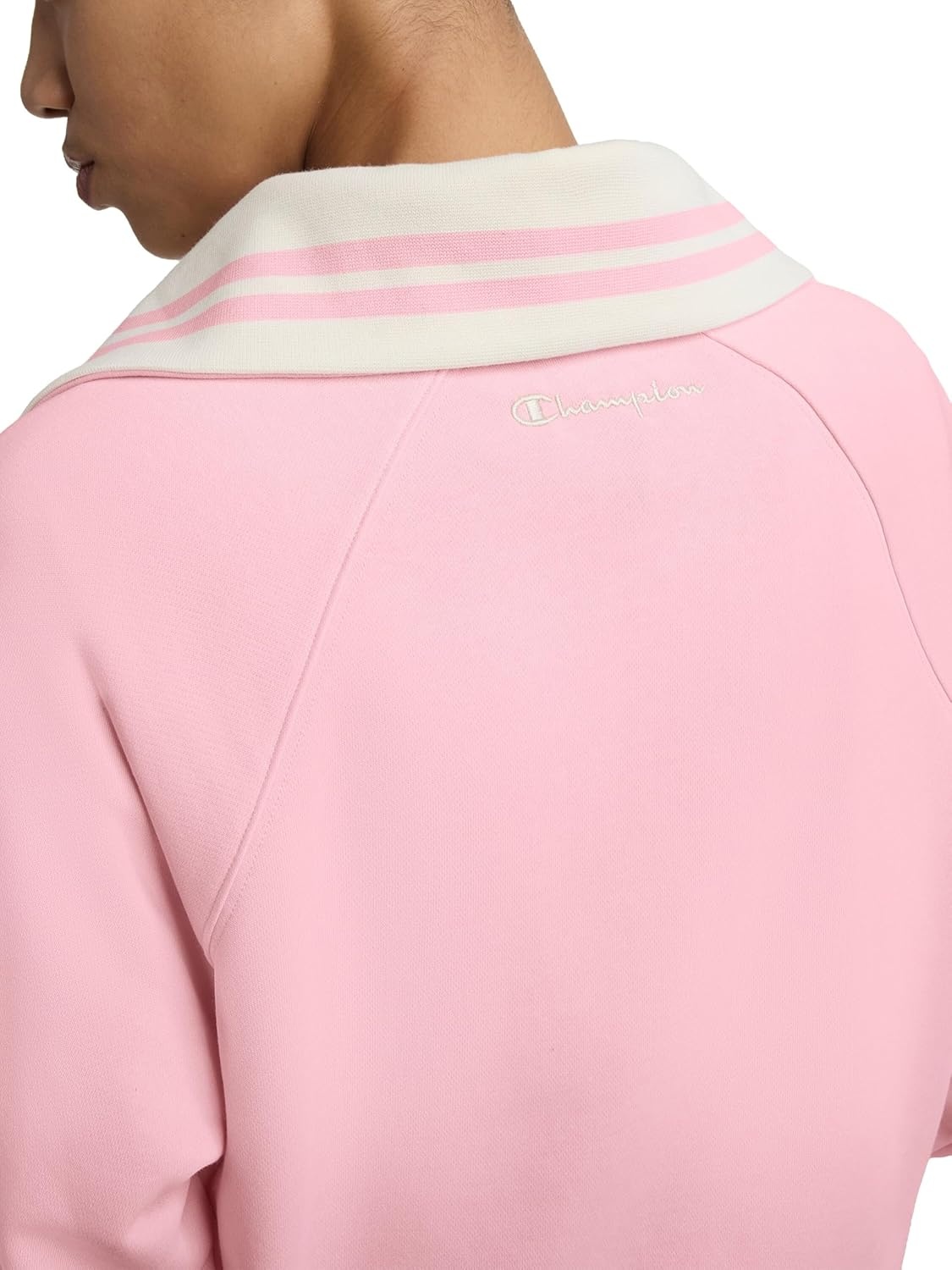 image:imageChampion Womens Pitcher Fullzip Mock Neck Track Jacket Standard Fit French TerryRose Shadow