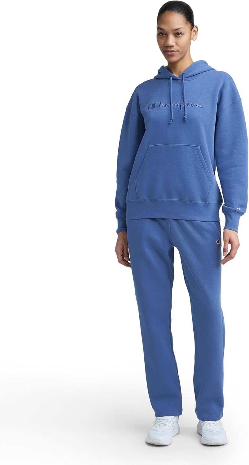 image:imageChampion Womens Pullover Fleece Hoodie Loose Fit Midweight Script Logo Available in Regular and PlusCoastal Fjord Embroidered Script Logo