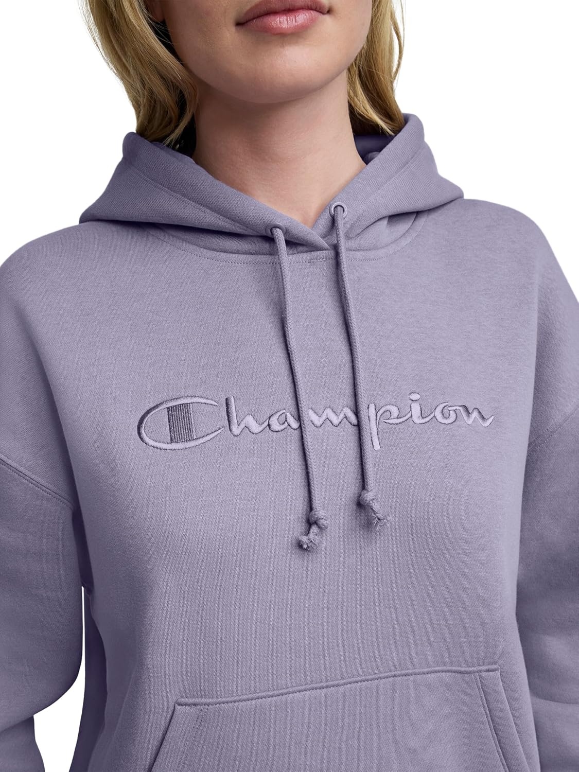 image:imageChampion Womens Pullover Fleece Hoodie Loose Fit Midweight Script Logo Available in Regular and PlusDaybreak Embroidered Script Logo